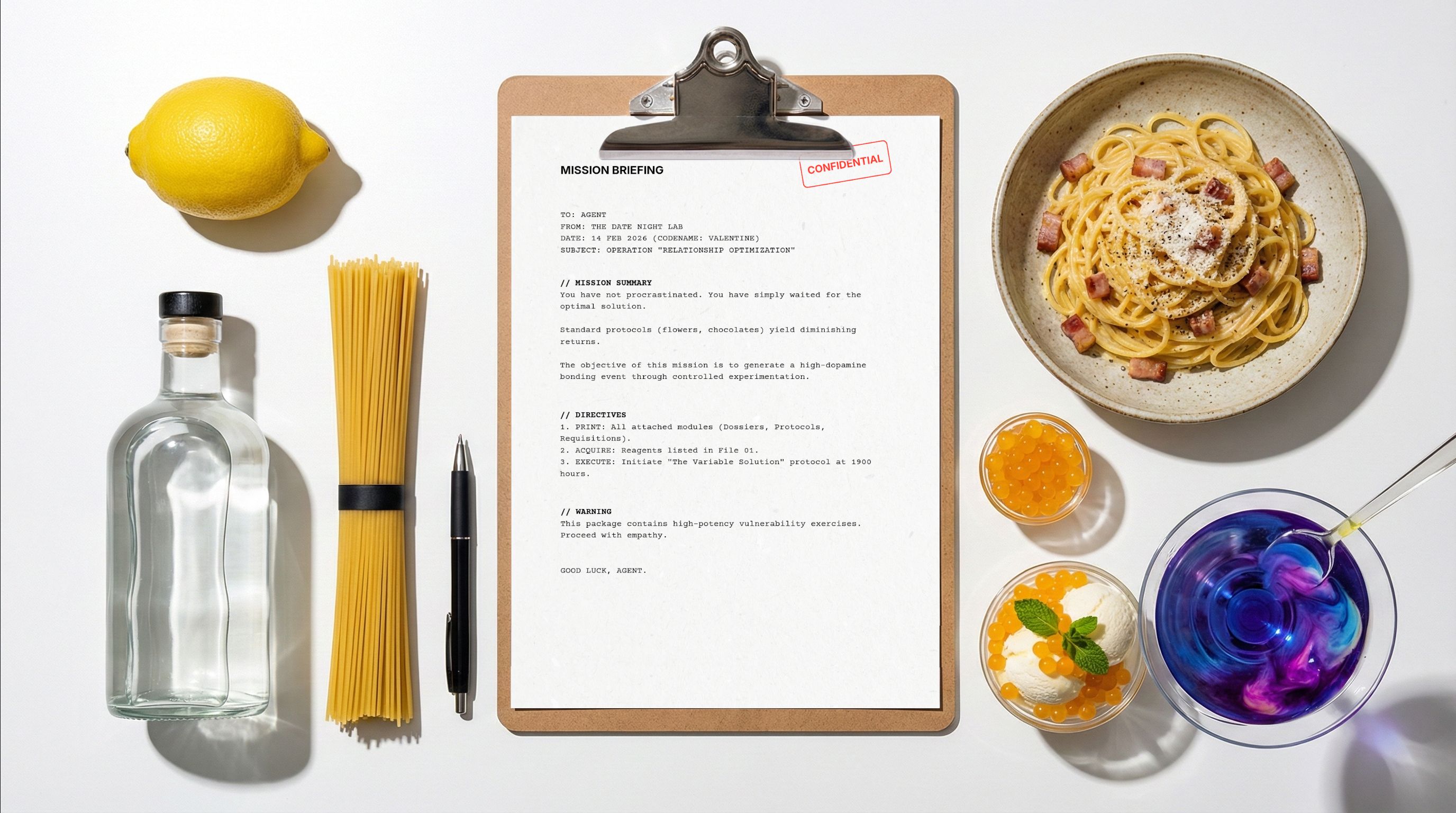 The Date Night Lab Kit Contents